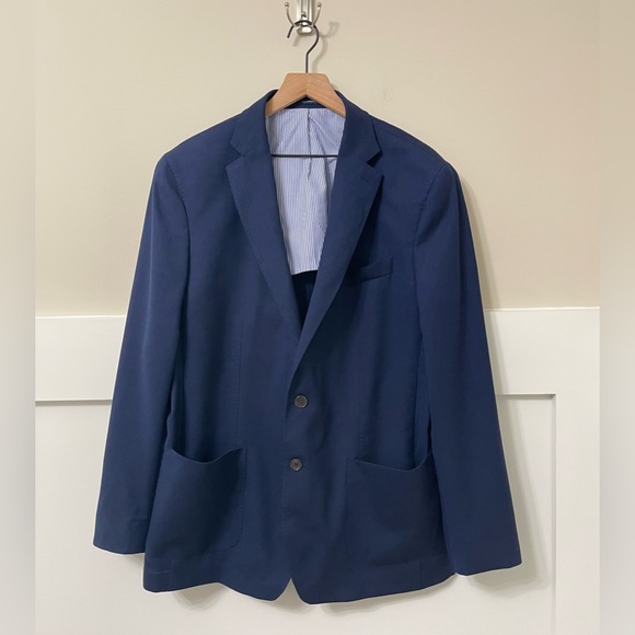 Peter Millar Crown Crafted The Excursionist Navy Flex Blazer Blazer Size 46R - Picture 3 of 15